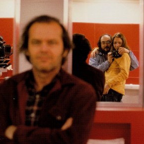 Stanley Kubrick , sua figlia e Jack Nicholson , selfie durante le riprese sel film Shining
