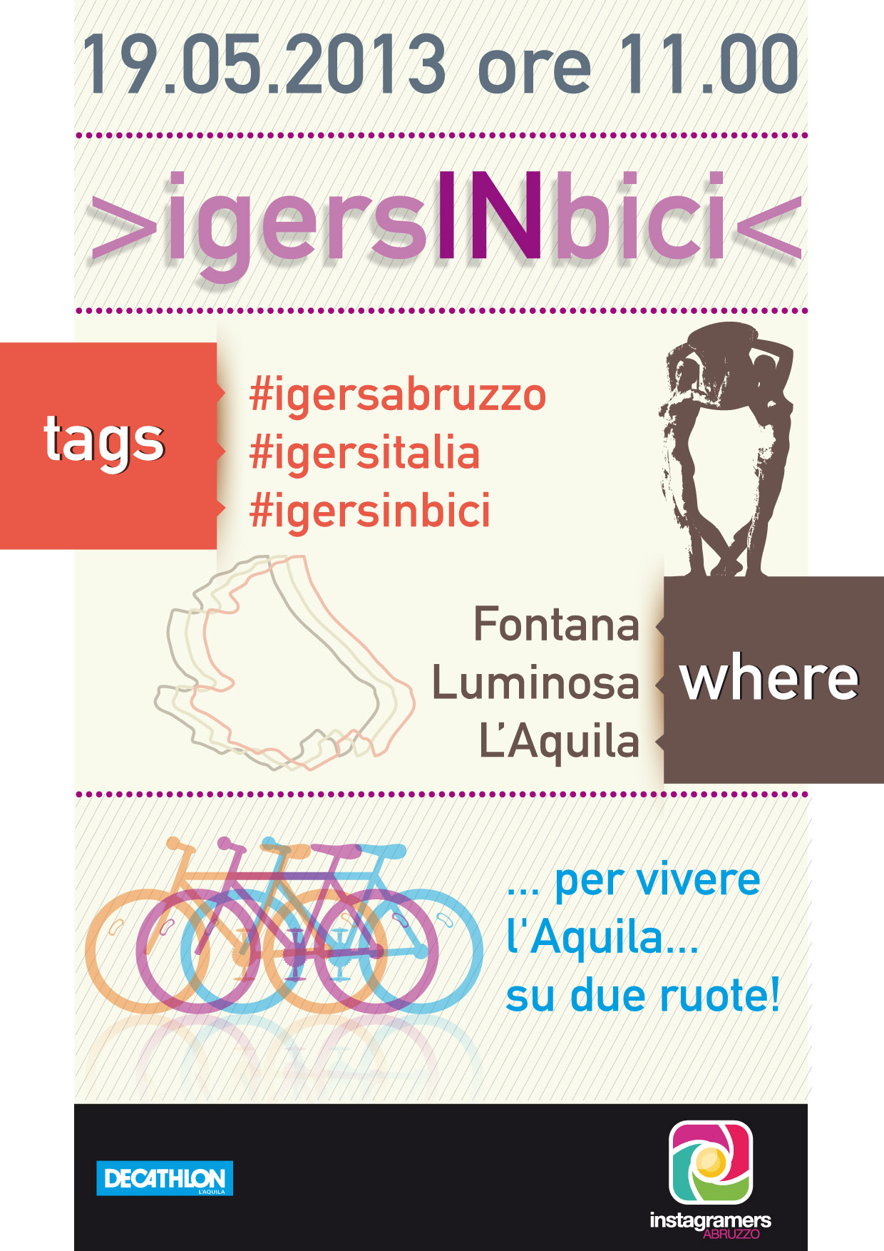 L'Aquila su due ruote con gli Instagramers in bicicletta