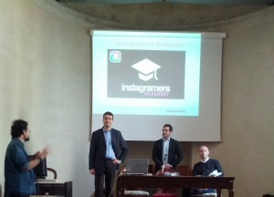 Instagramers Academy con (da sinistra) Davide Morante, Orazio Spoto e Antonio Ficai