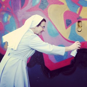 Nuns with cans
